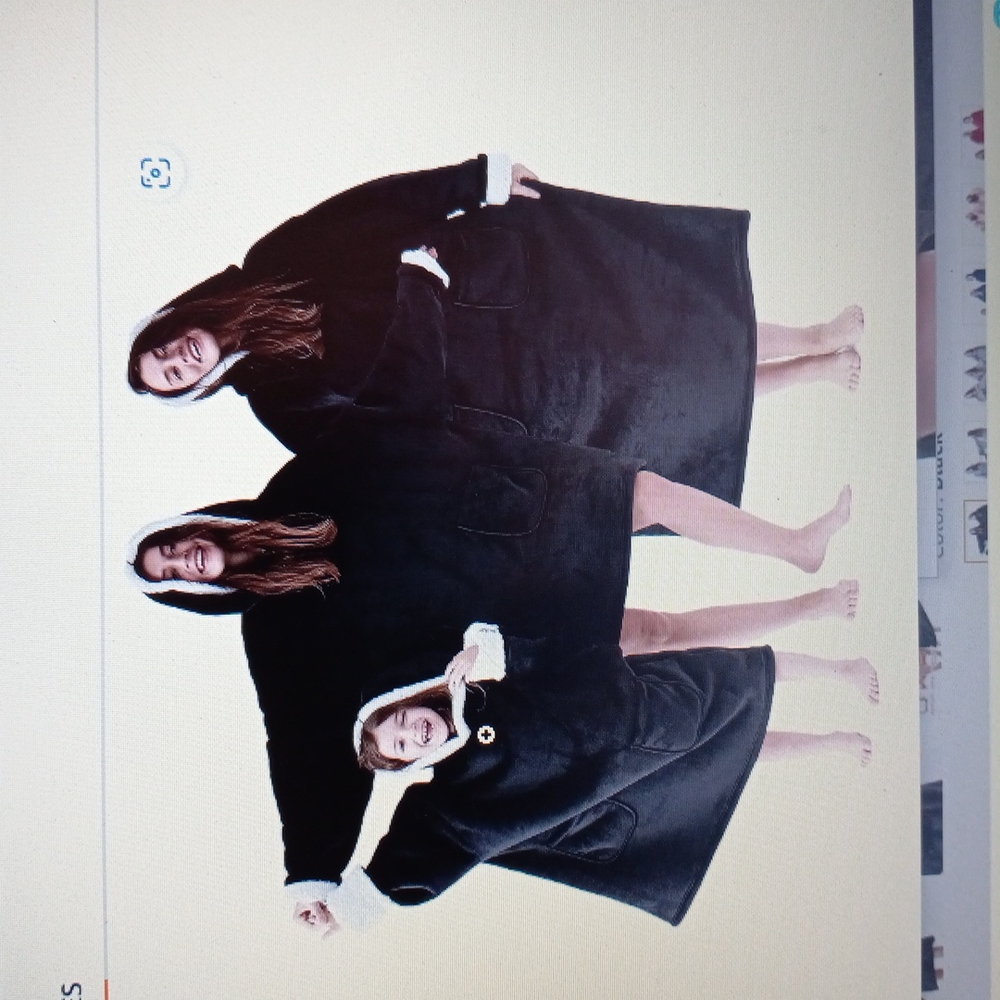 EHEYCIGA wearable blanket regular standard Black